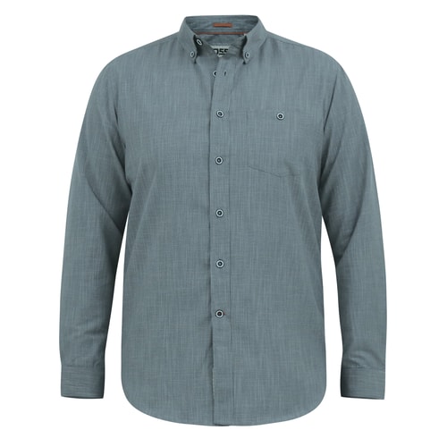 D555 Radcliffe Long Sleeve Cross Hatch Slub Shirt Charcoal